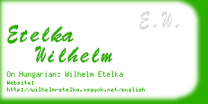 etelka wilhelm business card